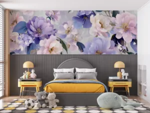 Floral pattern in soft pastel colors||