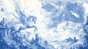 Alternative view of Pegasus in Flight Wall Mural