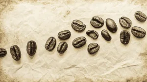 Alternative view of Rustic Coffee Beans Collection Wall Mural