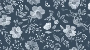 Alternative view of Serene Floral Elegance Wall Mural
