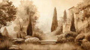 Alternative view of Serene Garden Escape Wall Mural