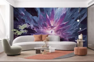 Skarner surrounded by vibrant crystals in a fantasy scene||