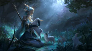 Alternative view of Soraka - Enchanted Serenity in Nature Wall Mural