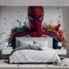 Dynamic Spider-Man artwork showcasing heroism with vibrant colors.||