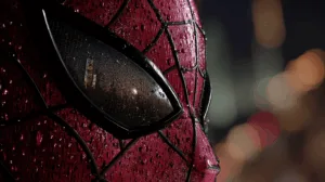 Alternative view of Spider-Man - Raindrops on Resilience Wall Mural