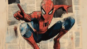 Alternative view of Spider-Man - Dynamic Urban Adventure Illustration Wall Mural