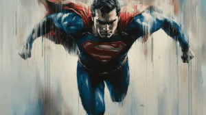 showcasing his strength and iconic costume.