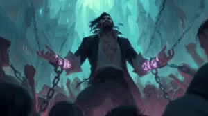 Alternative view of Sylas - Defiance in a Chaotic Realm Wall Mural