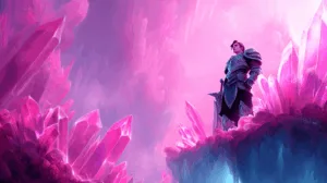 Alternative view of Taric - Ethereal Guardian in a Crystal Realm Wall Mural