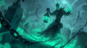 Alternative view of Thresh - Haunting Graveyard Scene Wall Mural