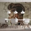 Surreal and stylish artistic composition related to tourism and hotels