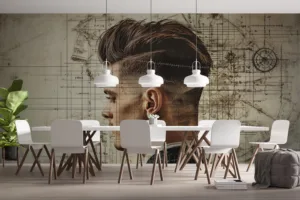 Surreal and stylish artistic composition related to tourism and hotels||
