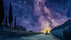 Alternative view of Tranquil Night with Rabbit Wall Mural