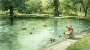 Alternative view of Tranquil Park Moments Wall Mural