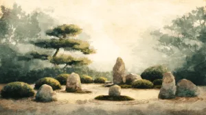 Alternative view of Tranquil Zen Garden Wall Mural