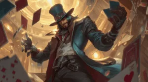 Alternative view of Twisted Fate - The Master of Cards Wall Mural