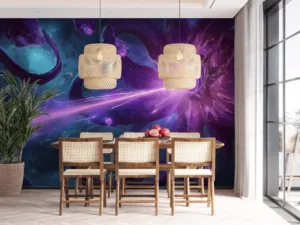 A fantastical image of Vel'Koz radiating energy with vibrant colors.||