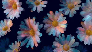 Alternative view of Vibrant Daisies Floral Wall Mural
