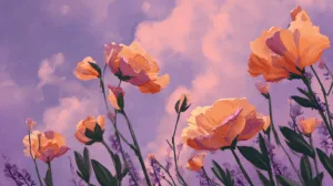 Alternative view of Vibrant Floral Bloom Wall Mural