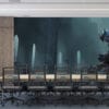 Viego from League of Legends kneeling with sword in a ruined setting.