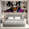 Vibrant portrait of a villainous character with chaotic energy and exaggerated features.||