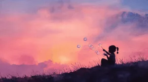 Alternative view of Whimsical Childhood Moments Wall Mural