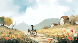 Alternative view of Whimsical Countryside Adventure Wall Mural