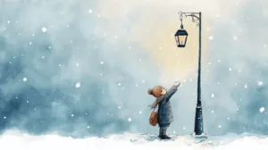 Alternative view of Whimsical Winter Scene Wall Mural