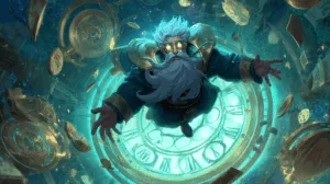 Alternative view of Zilean - Enchanting Timekeeper Art Wall Mural