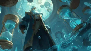 Alternative view of Zilean - Master of Time in an Ethereal Realm Wall Mural