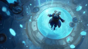 depicting time manipulation in League of Legends.